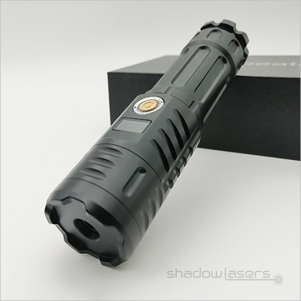 450nm Blue Laser Pointer Adjustable Focus Visible Laser Beam Flashlight +Al Case