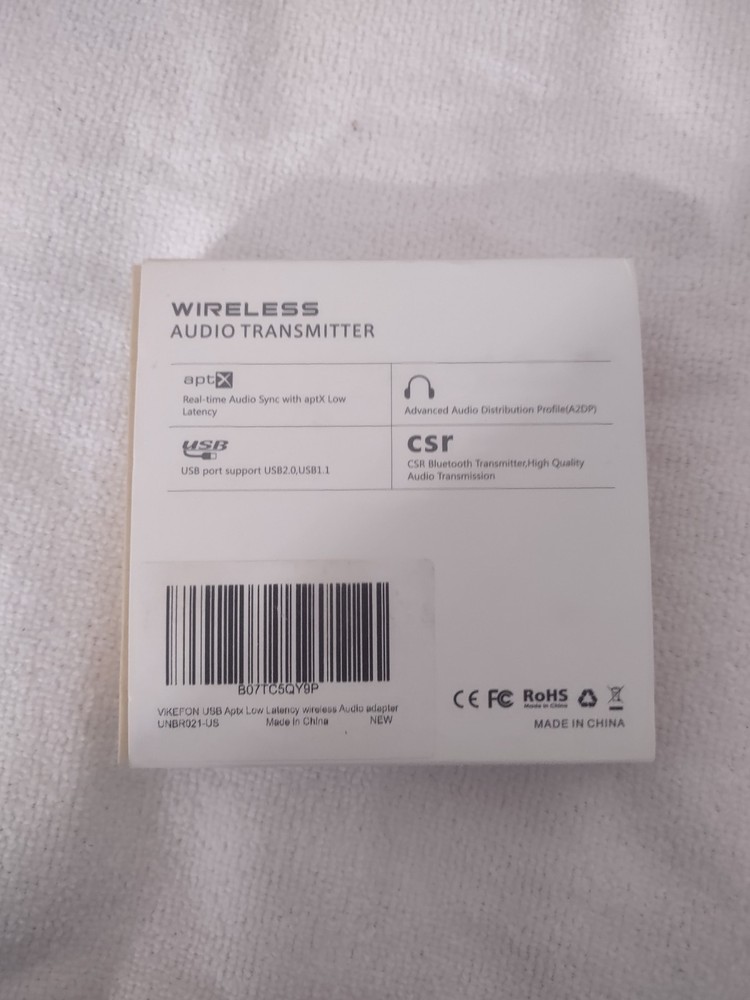 VIKEFON USB aptX Low Latency Bluetooth Transmitter, CSR Wireless Audio Adapter