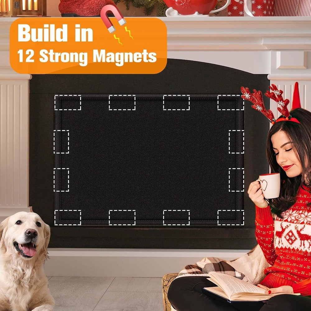 Adjustable Magnetic Draft Stopper Blanket, 39"W x 32"H for Efficient Heating