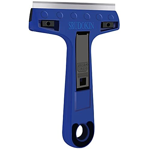 Razor Blade Scraper 4" Scraper Tool with 10 Extra Replacement Metal Blades Glass