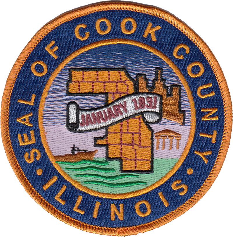 COUNTY OF COOK SEAL PATCH: 4" - Large