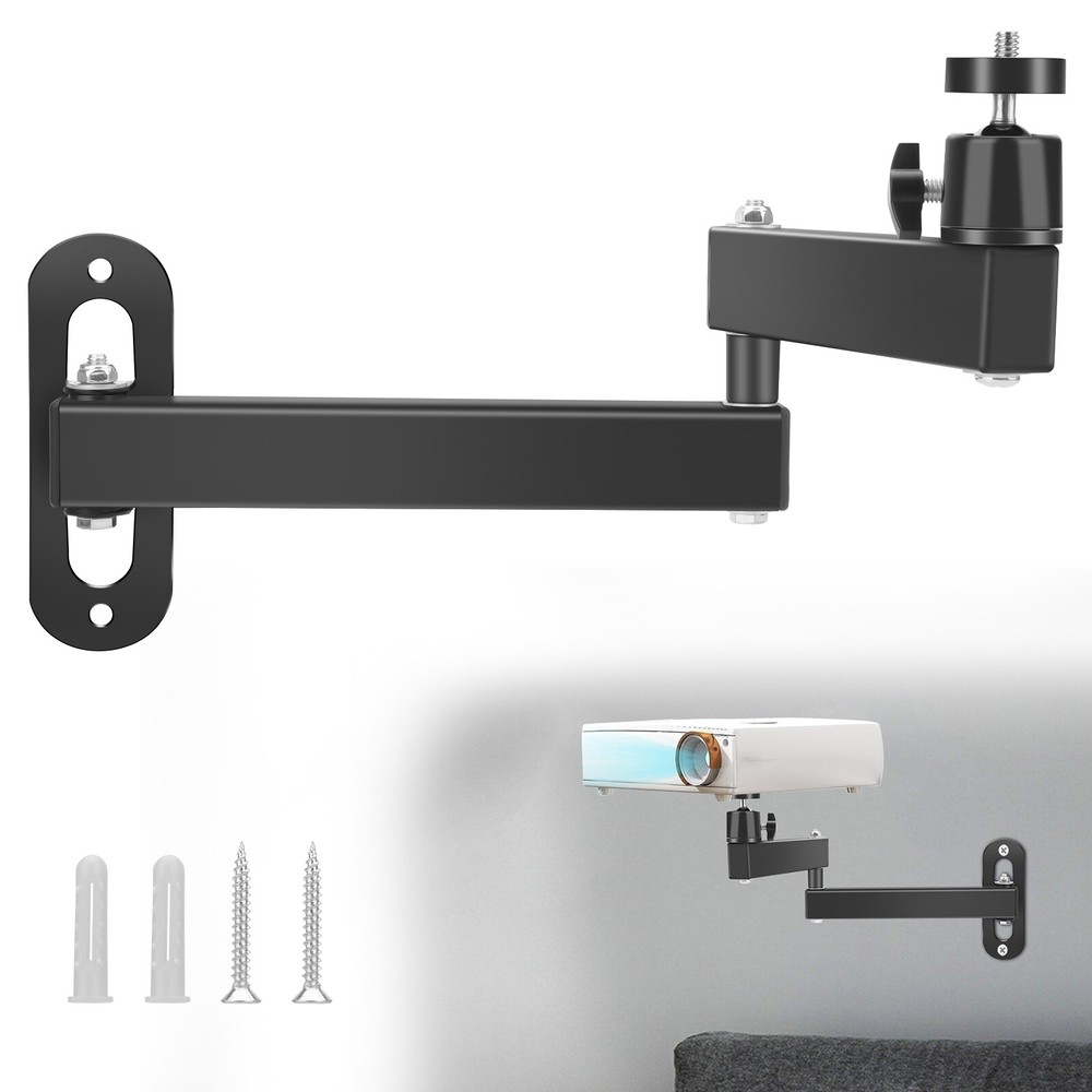 Universal Ceiling Wall Projector Mount 360° Adjustable Foldable Arm Bracket