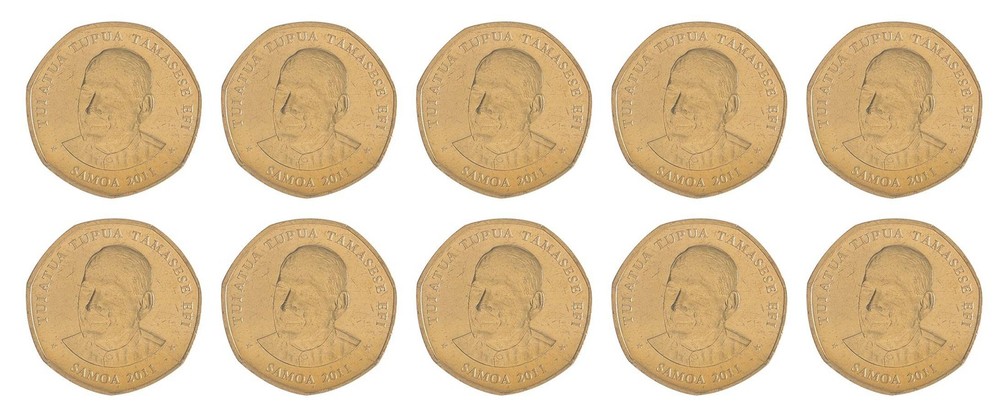 Samoa 1 Tala, 2011, KM #171, Mint X 10 PCS