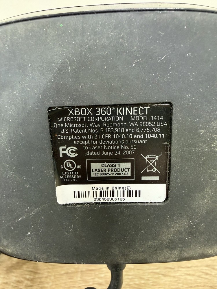 OEM Microsoft Xbox 360 Kinect Sensor Model 1414 Black Tested Working READ