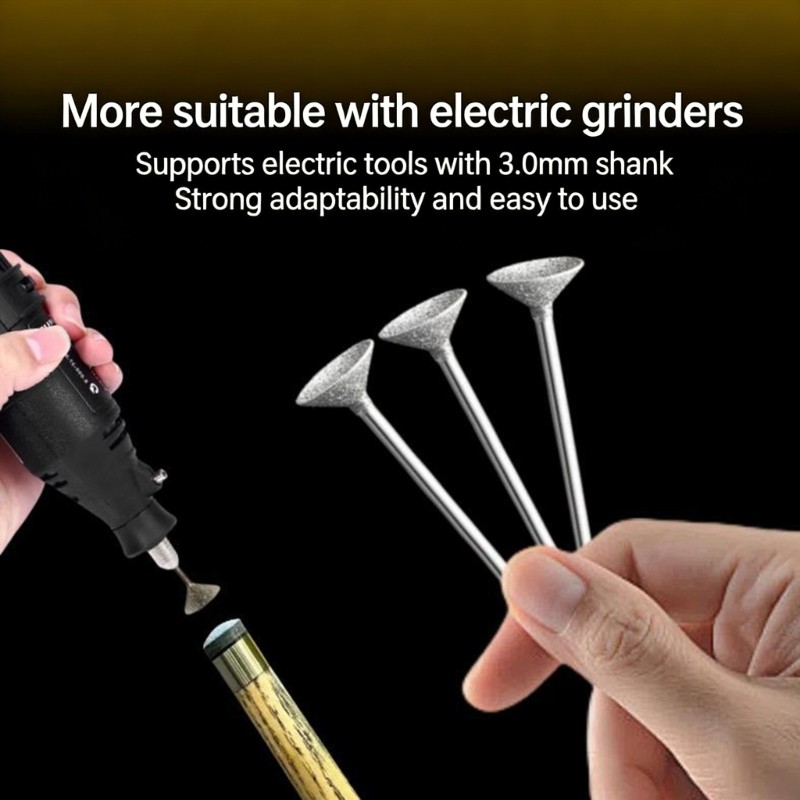 3pcs Premium Pool Cue Tip Grinding Tool For Consistent Playing Experience