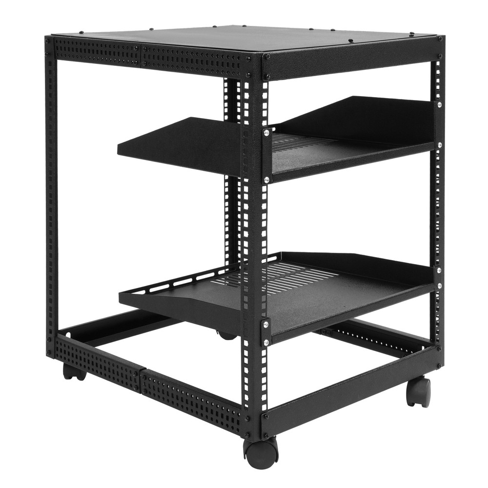 New 12U 4 Post Open Frame Server Rack Network Enclosure 23''-40'' Adjustable