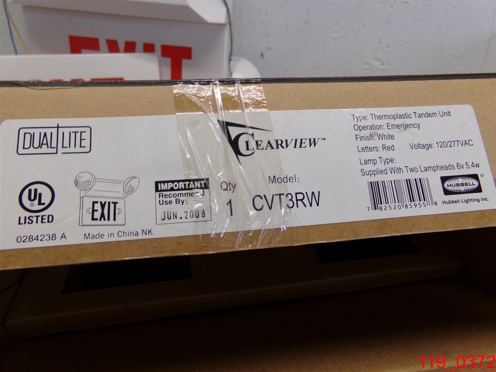 DUAL-LITE EMERGENCY EXIT LIGHTING LIGHT CVT3RW5