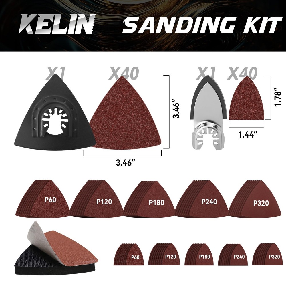 136 PCS Multitool Blade Kits Cutting and Sandpaper Oscillating Tool...