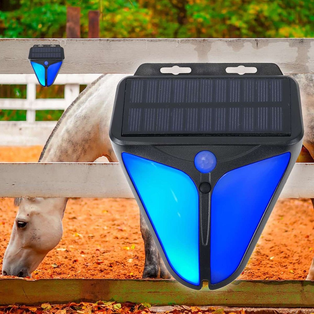Solar Alarm LED Light with Strobe Light Motion Sensor Detector Wireless US