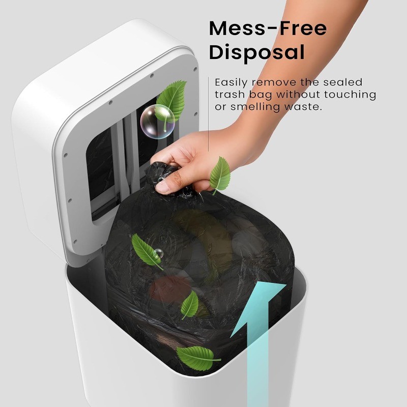 Automatic Self Changing Trash Can,Self Sealing Trash can,Self Bagging Motion