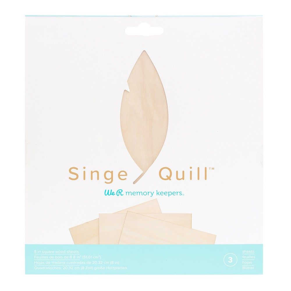We R Singe Quill Veneer Sheets 8"X8"-3 Pieces