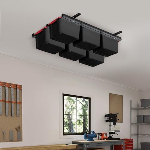 Overhead Garage Storage Racks, Adjustable Garage Ceiling Storage Rack, Heavy