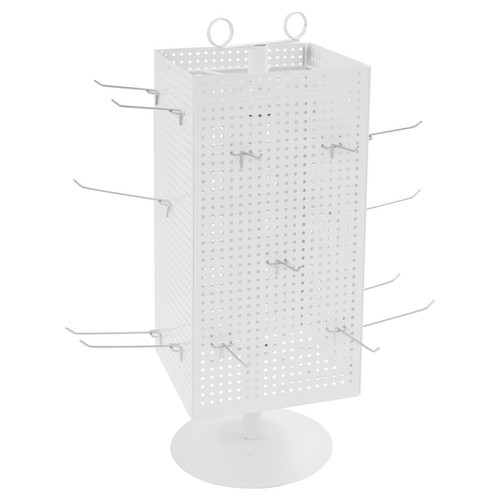 Display Stand, Perforated Panel Display Stand, 4-Sided Revolving Display Stand
