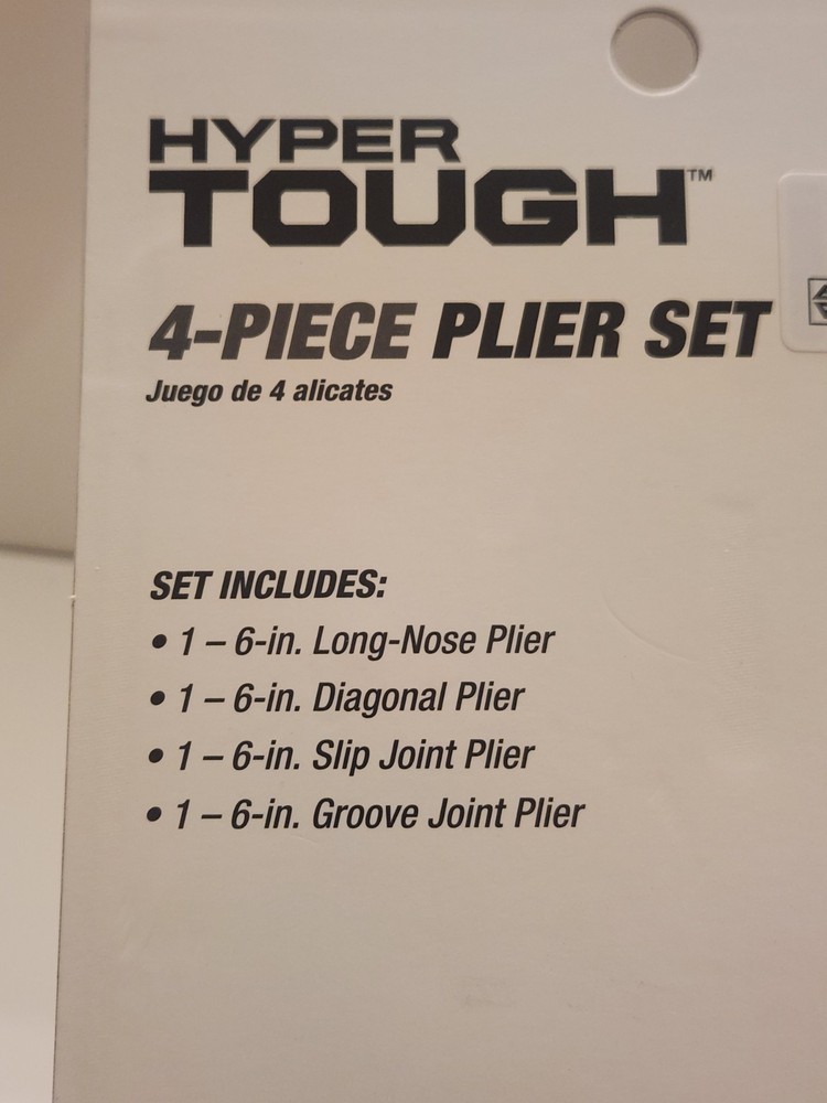 Hyper Tough 4 piece Plier Set With Ergonomic Soft-Grip Handles