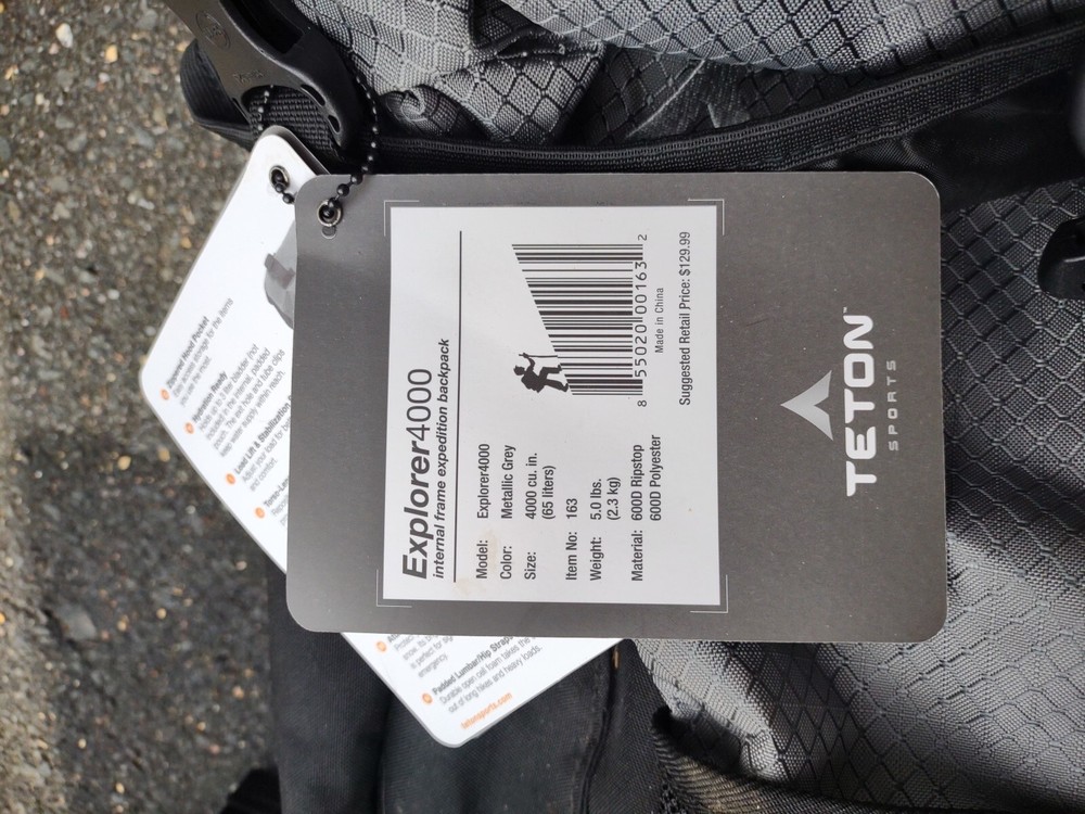 High-Performance Backpack - TETON Sports Explorer 4000 Internal Frame ;