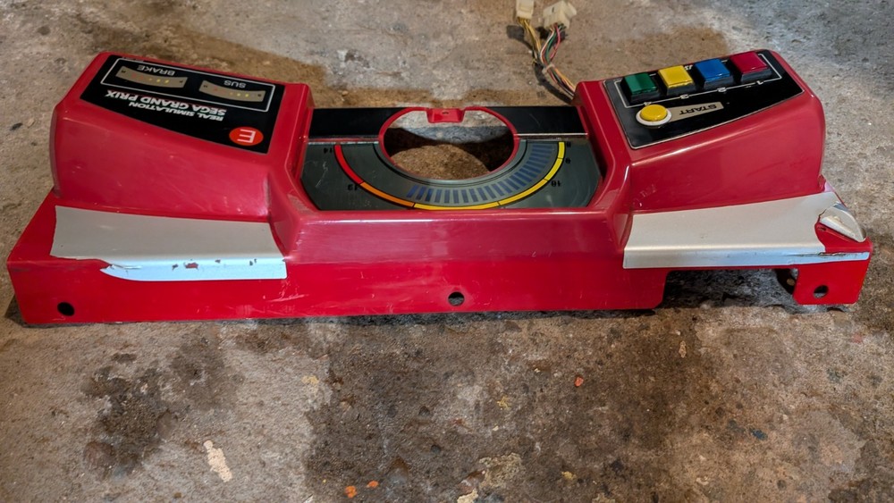 virtua racing plastic control panel with working buttons