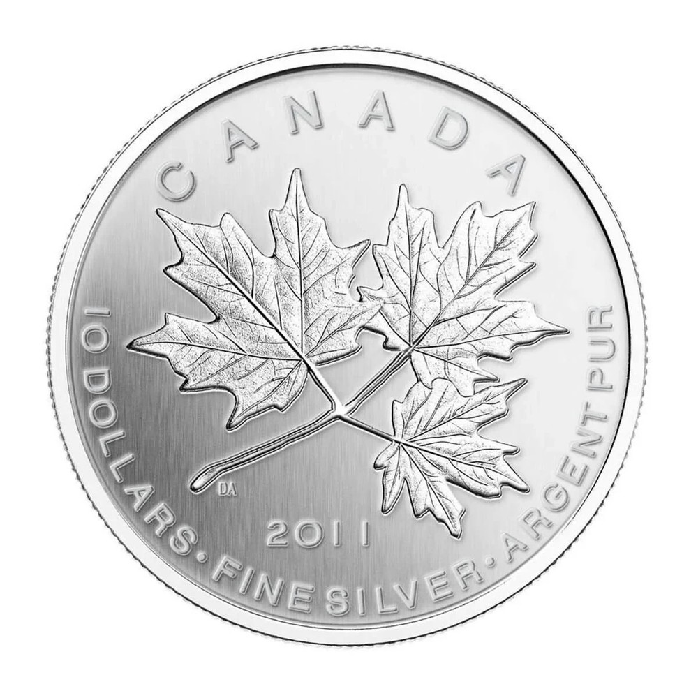 2011 $10 Canada Maple Leaf Forever - Pure Silver Coin .51 oz Box & COA