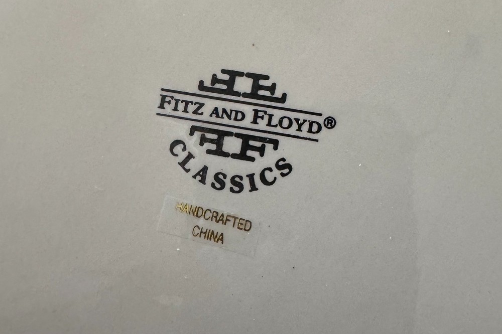 Fitz & Floyd Pedestal Cake Stand Vintage Gregorian Collection
