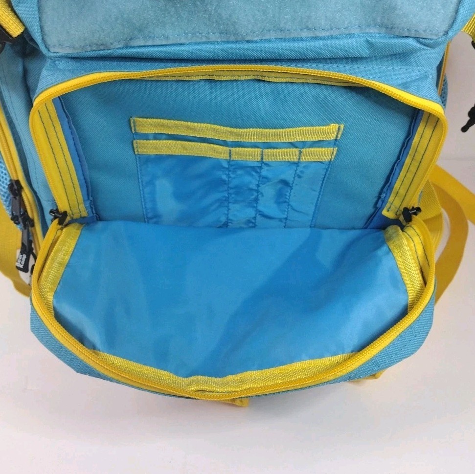 Bear KompleX Military Hiking FlexPack Backpack Blue & Yellow With Patch