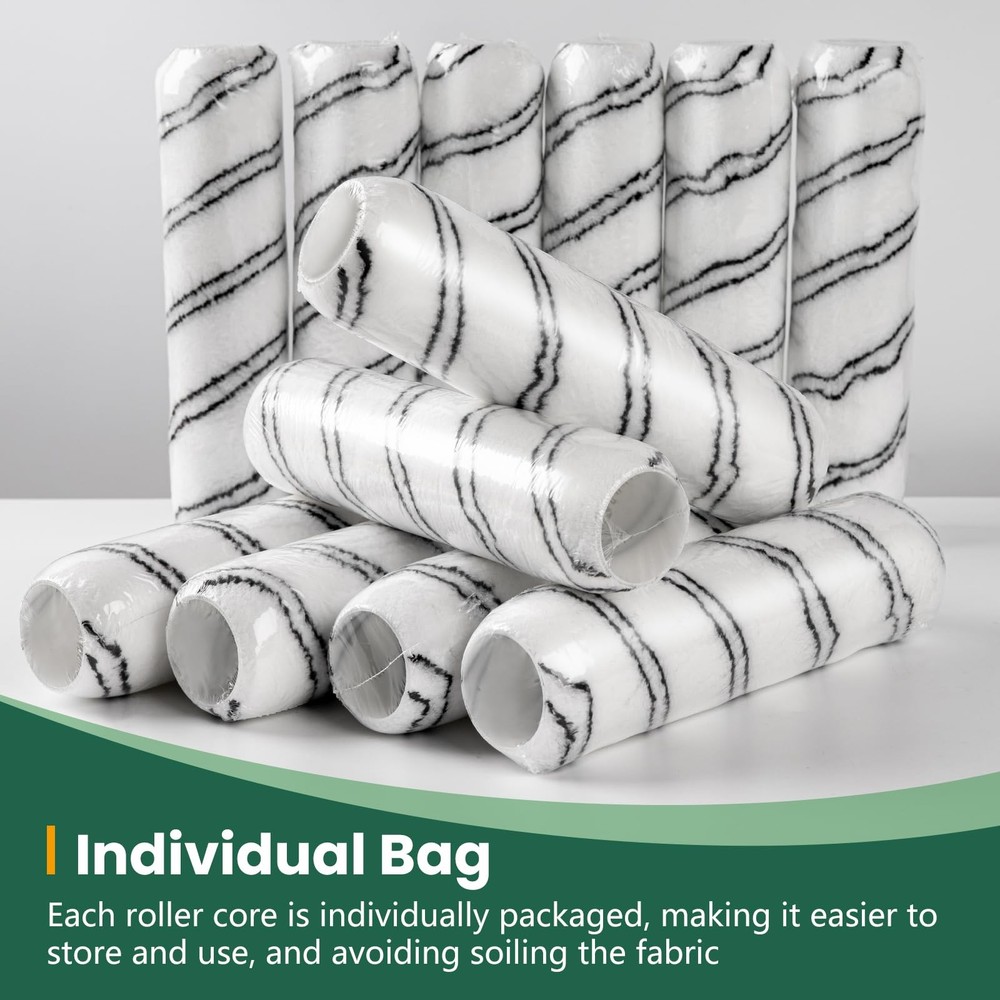 CoatPro Twools Paint Roller, Microfiber 9 inch paint roller 12 pack