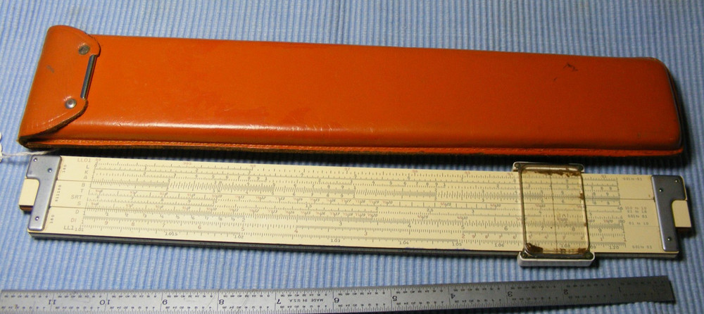 Vintage K&E Slide Rule With Leather Case