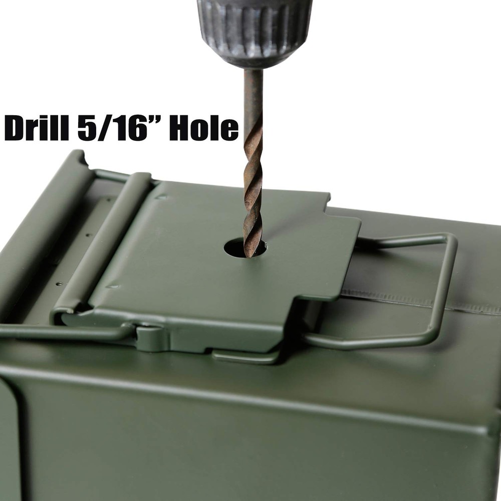 Aolamegs (5Pack Ammo Box 5 Count Can Locking Hardware Kit Silver Color