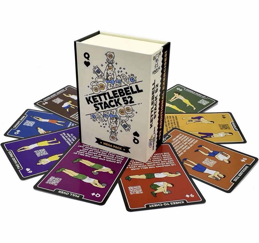 Stack 52 Kettlebell Exercise Cards Workout Playing Card Game NEW