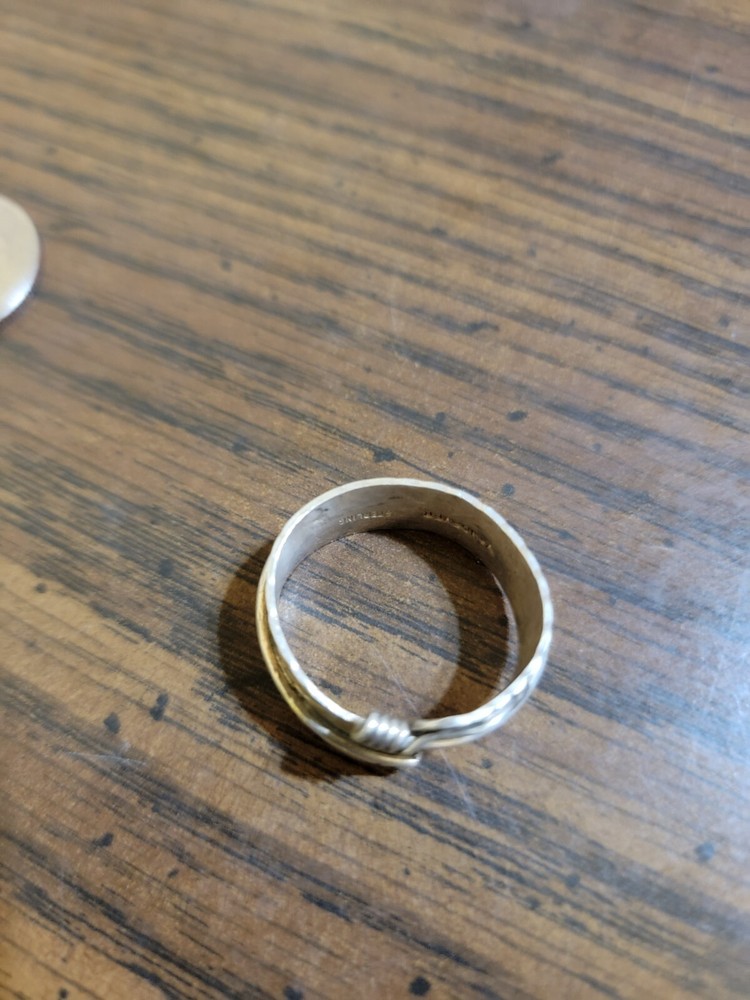 vandever Sterling Silver Adjustable Feather Open Thumb Ring