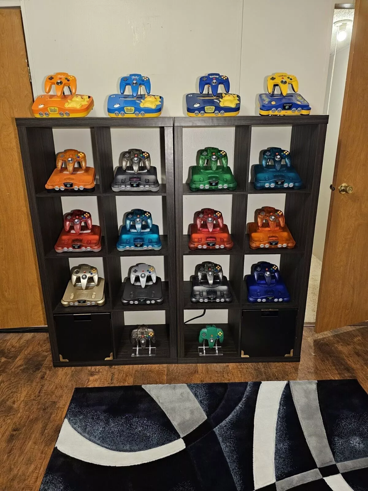 Multi-Color Console Display Stand w/ Floating Controller Mount Nintendo 64 N64