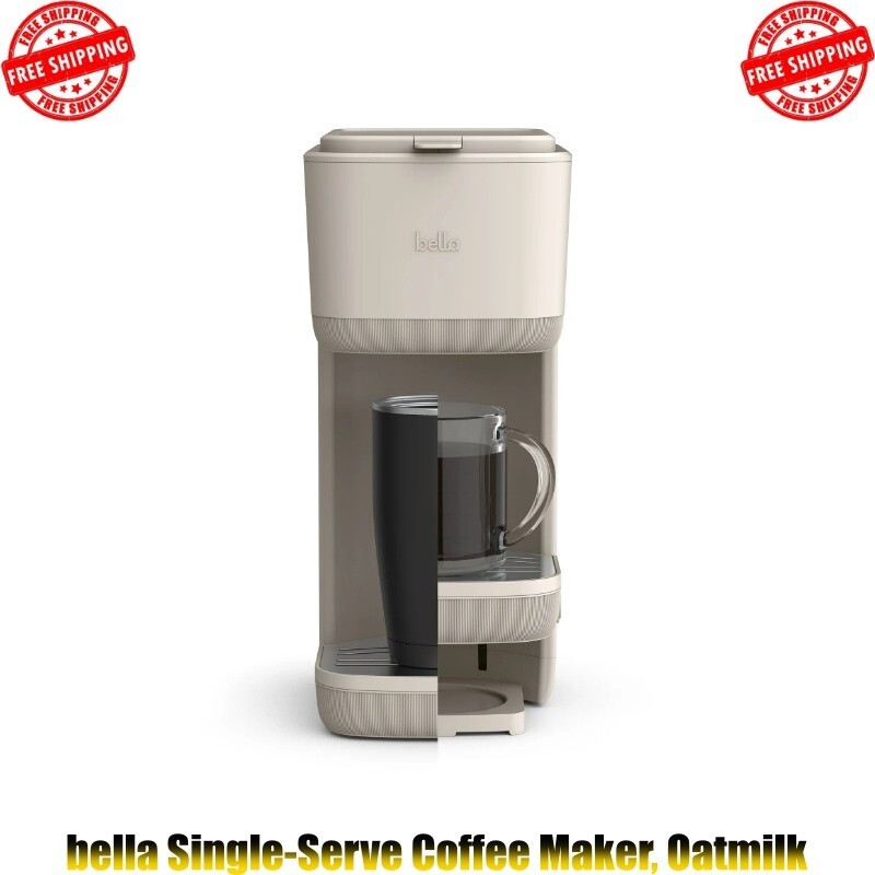 bella Single-Serve Coffee Maker, Oatmilk