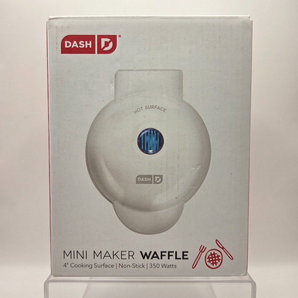 Dash Mini Waffle Maker 4" Dual Nonstick Plates NEW Open Box - waffles and more!