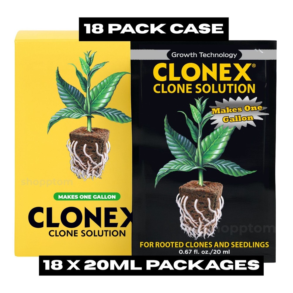 Clonex Clone Solution 20ml Packet 18 Pack Case Makes 18 Gallons Rooting Nutrient