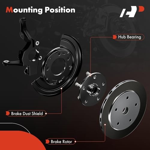 Front Driver and Passenger Brake Dust Shield Compatible Front Left and Right