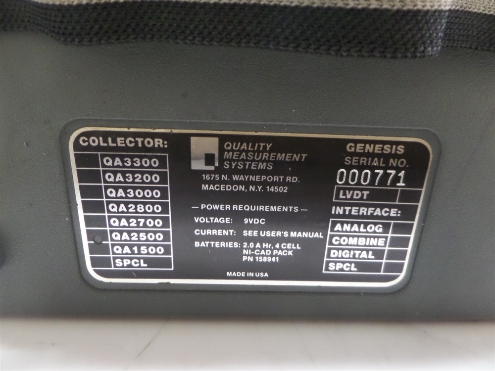 Genesis QA2500 Gage System Data Collector- EPROM Error