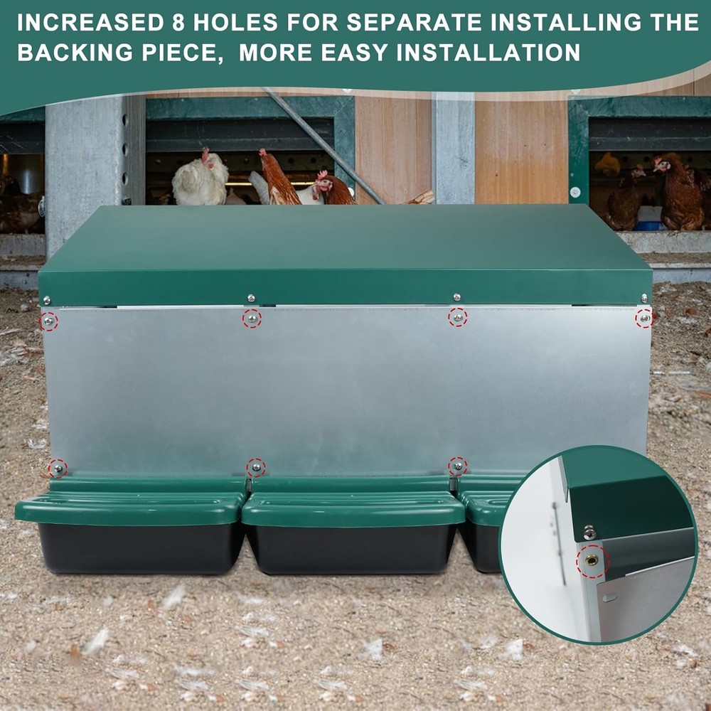 Chicken Nesting Box 3 Hole Metal