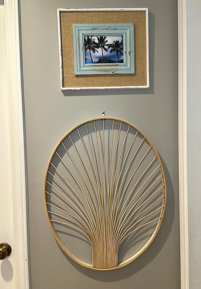 boho bamboo wall art - 26.25" height and 21" width in great condition