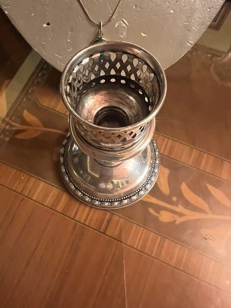 LA PIERRE Sterling Silver Candle Light Holder 278 Grams