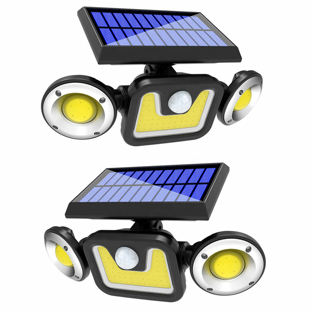 Waterproof Outdoor Motion Sensor 3 Head Security Solar Powered PIR Sensor Solar