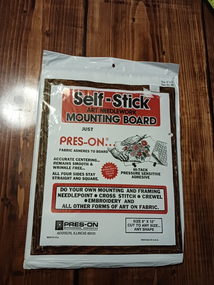 Self Stick Art Needlework Mounting Board 9x12