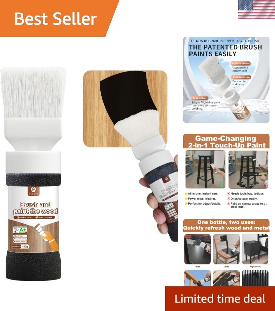 Quick Drying Black Paint: No Sanding, Gloss Finish, Safe for Home Use - 6.35 oz