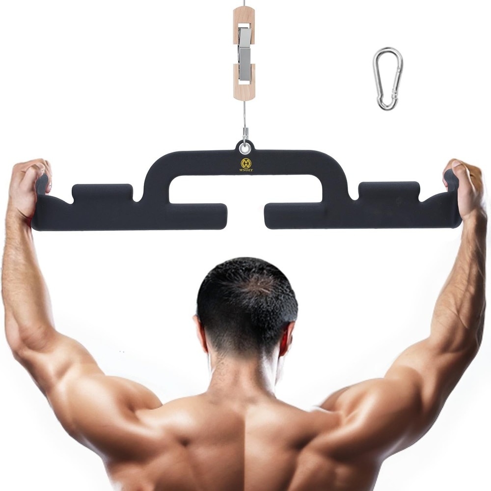 LAT Pull Down Bar with 6 Ergonomic Handles, LAT Pulldown Attachments for Home...