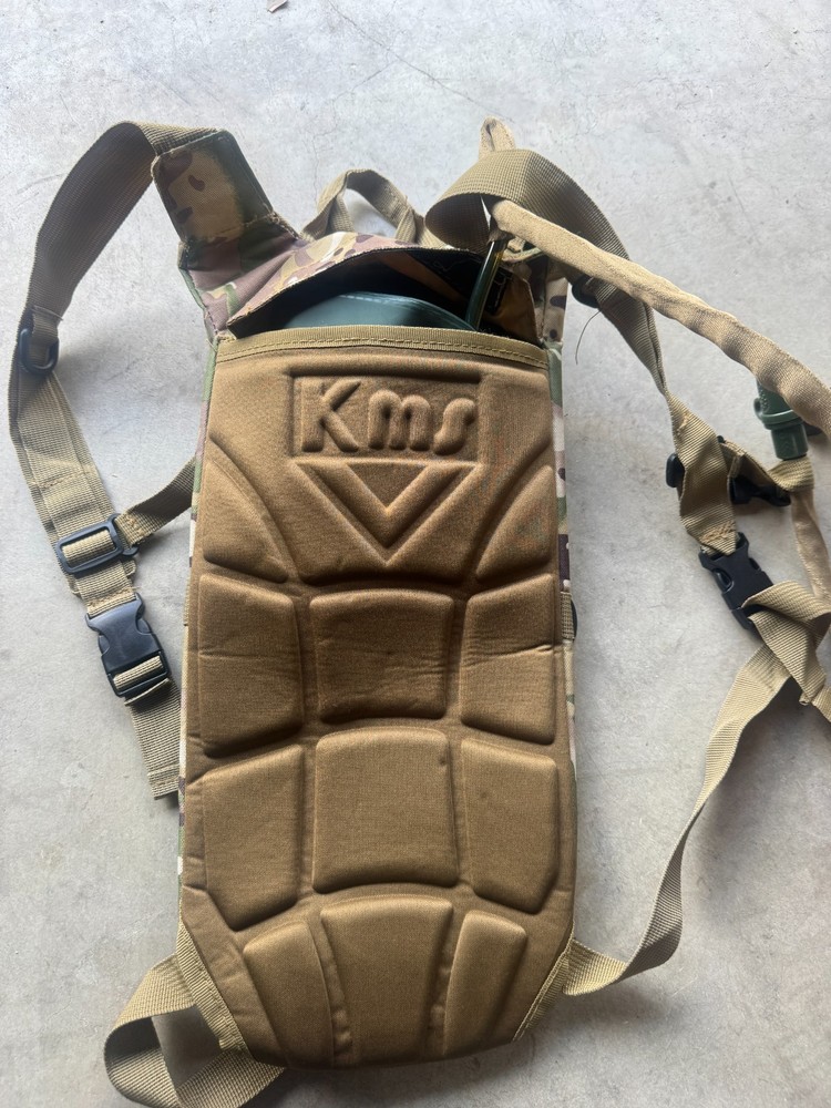 KMS Hydration Carrier Water Backpack Camo Adjustable Strap Tactical Hiking