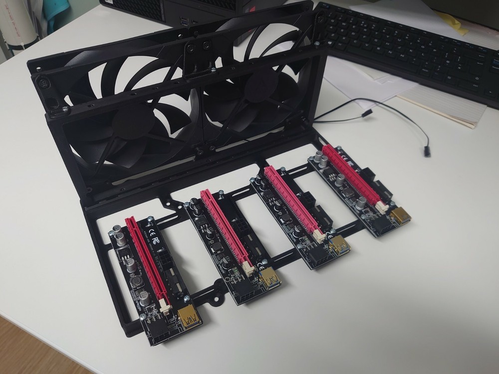 Ripe3D Quad External GPU Graphics Card Stand for DIY Mining Rig, Multi GPU Stand