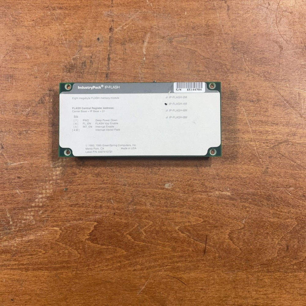 SBS Technologies Greenspring 4 MB Flash Memory Module IP-Flash 95079 Rev B