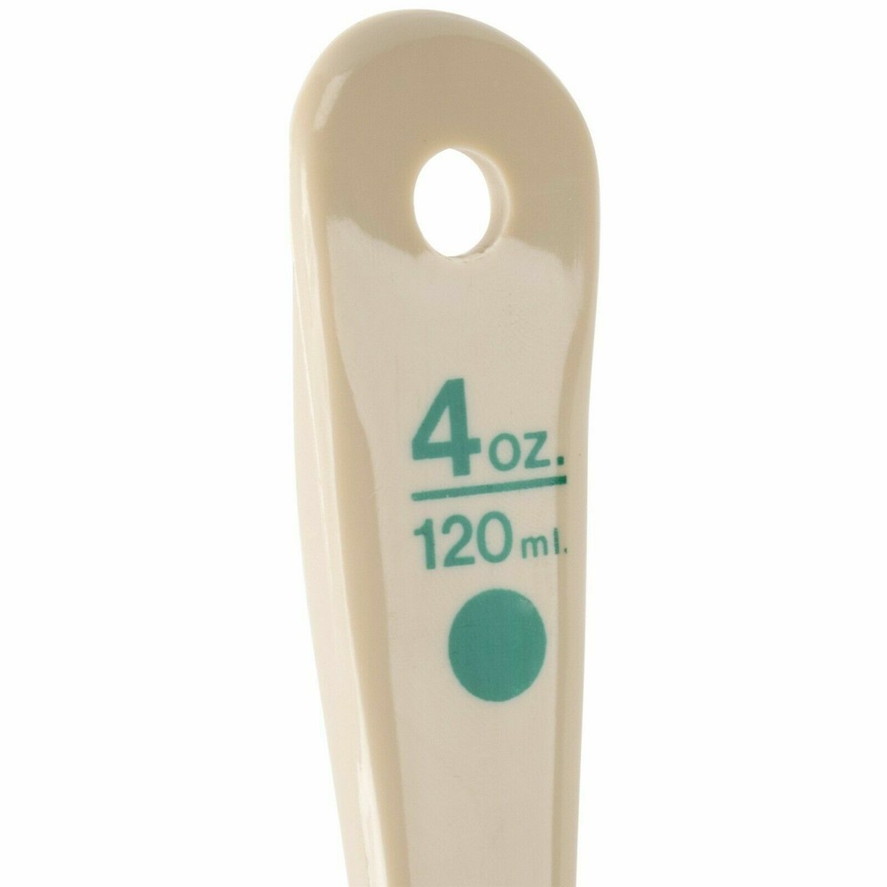 Carlisle 432806 Solid Short Handle Portion Control Spoon, 4 oz, Beige