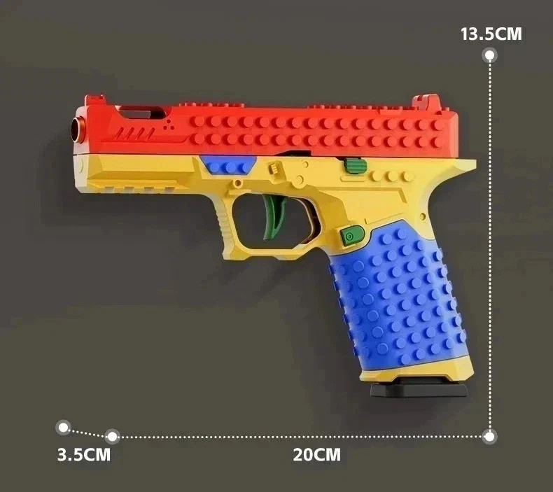 Working Building Bricks Blocks Gun Set Shooting Toy blaster firearm