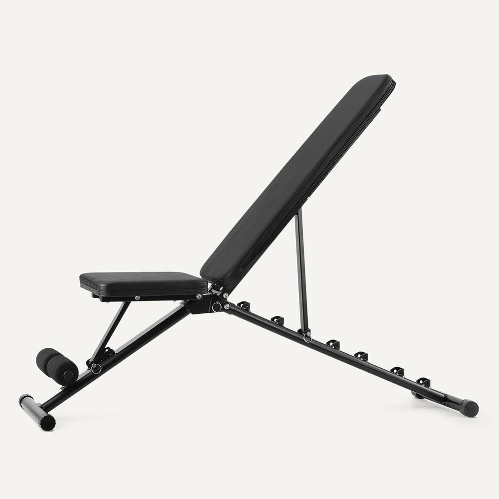 Adjustable Workout Weight Bench Press Foldable Home Gym Black