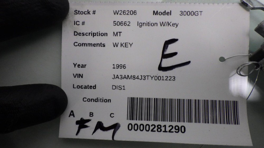 96 MITSUBISHI 3000GT Ignition W/Key