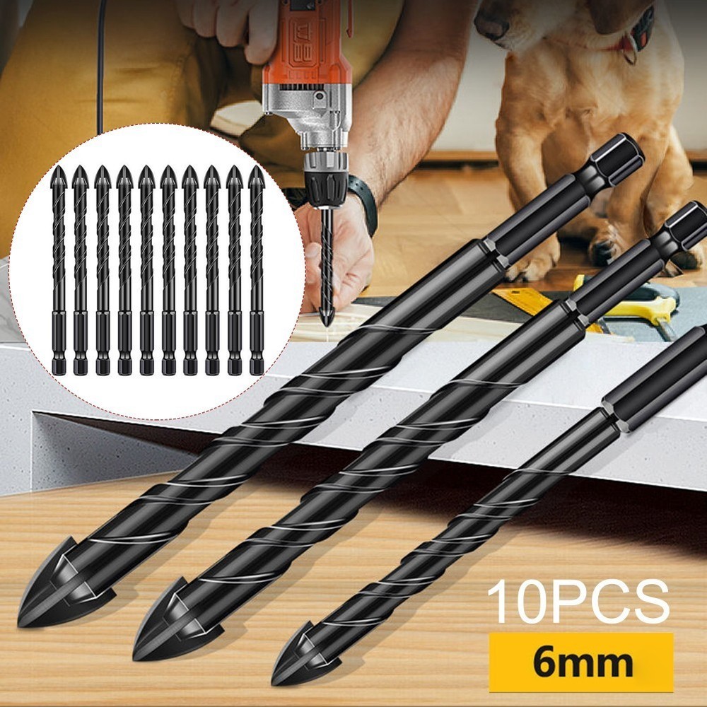 Tools 10pcs 6mm Drill Bits Tiles Ceramic Drilling For Tile Brick Glass