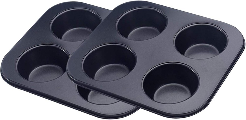 4-Hole Muffin Pan, Bakeware Non-sti Cupcake Baking Pan Mini Pie